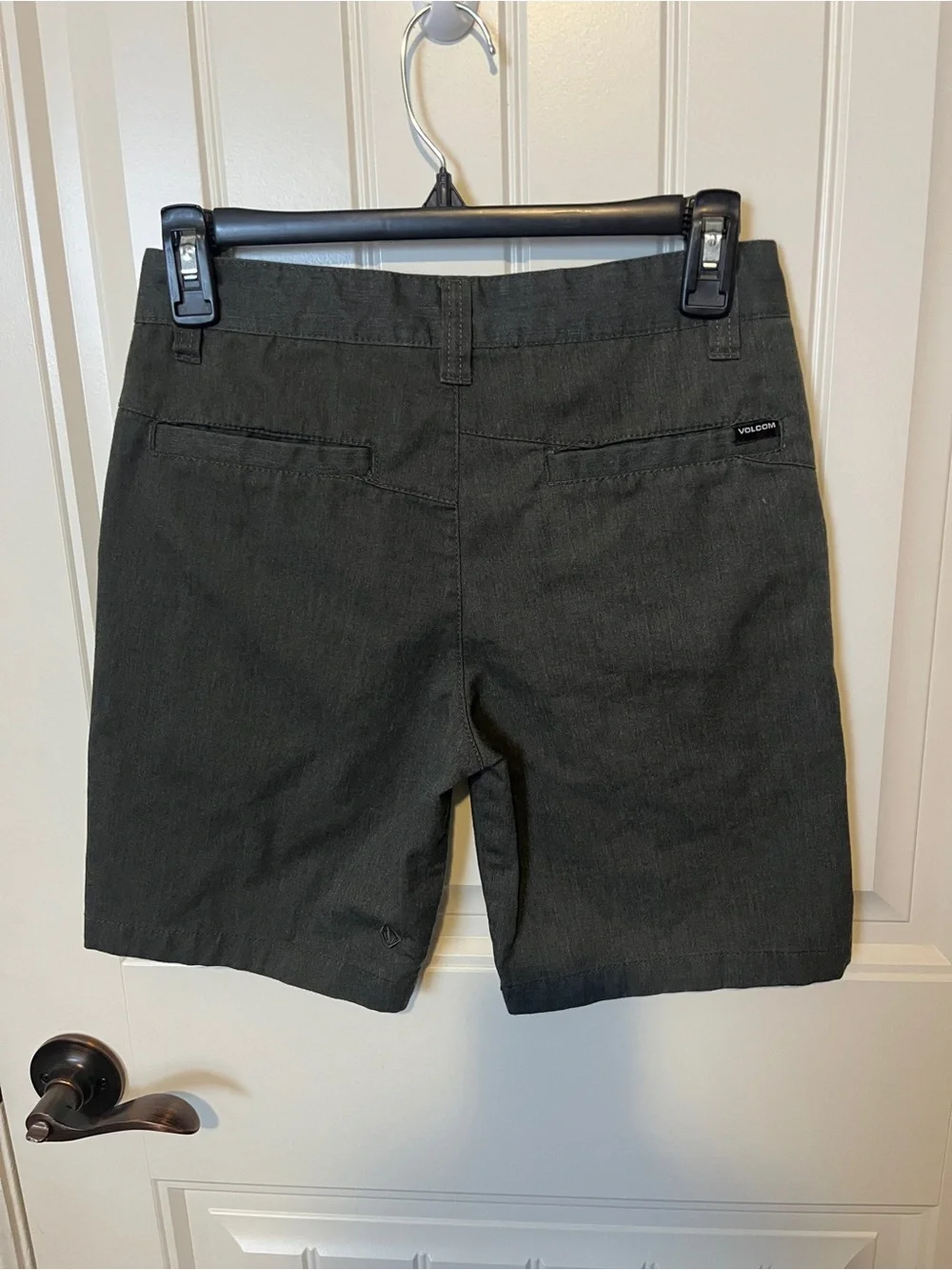 Volcom Men's Dark Charcoal Flat Front Shorts